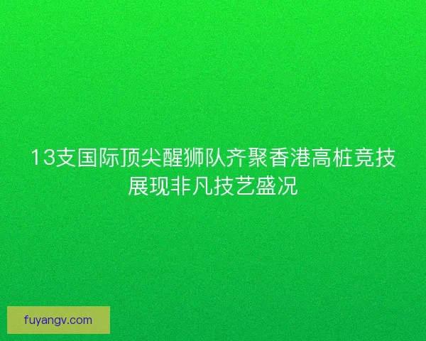 13支国际顶尖醒狮队齐聚香港高桩竞技展现非凡技艺盛况
